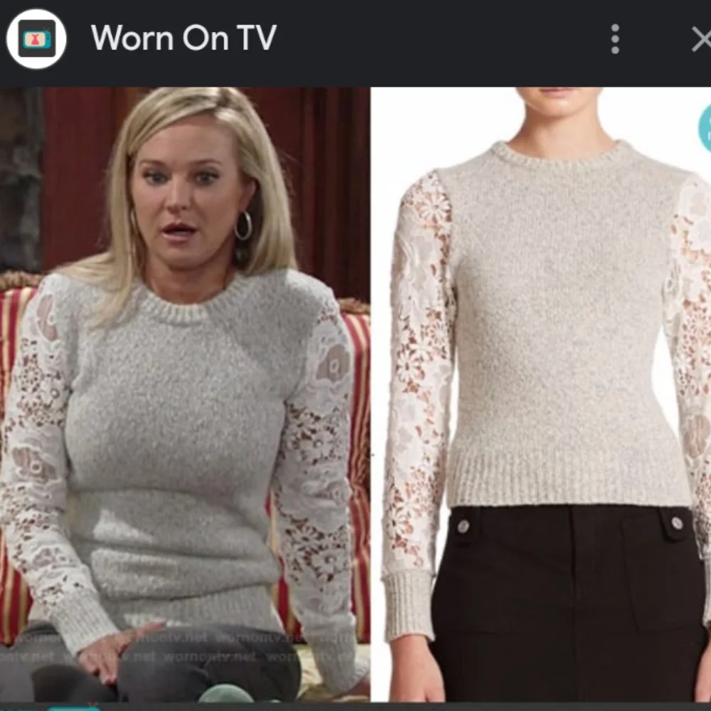 See by Chloe lace sleeve sweater